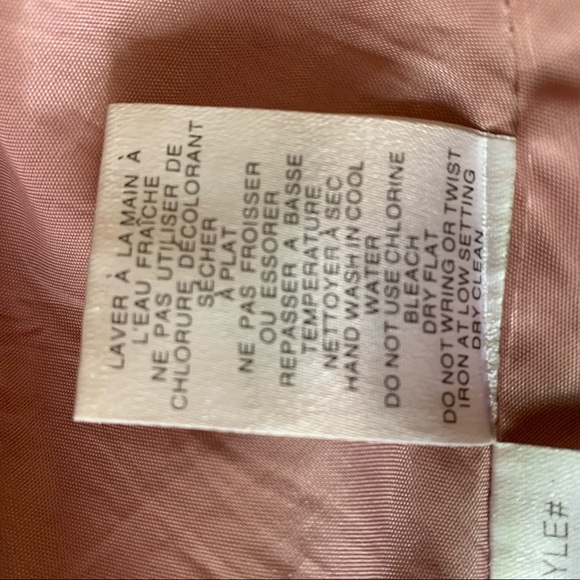 Soft tweed fitted short skirt in pink and tan. - Picture 7 of 7